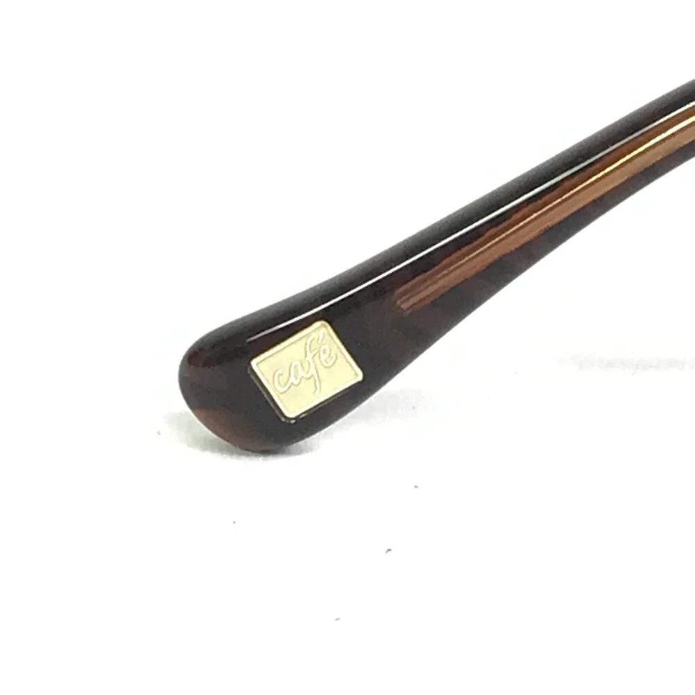 Cafe Lunettes Eyeglasses Frames 3234 C1 Brown Cat Eye Tiger Print 53-16-135